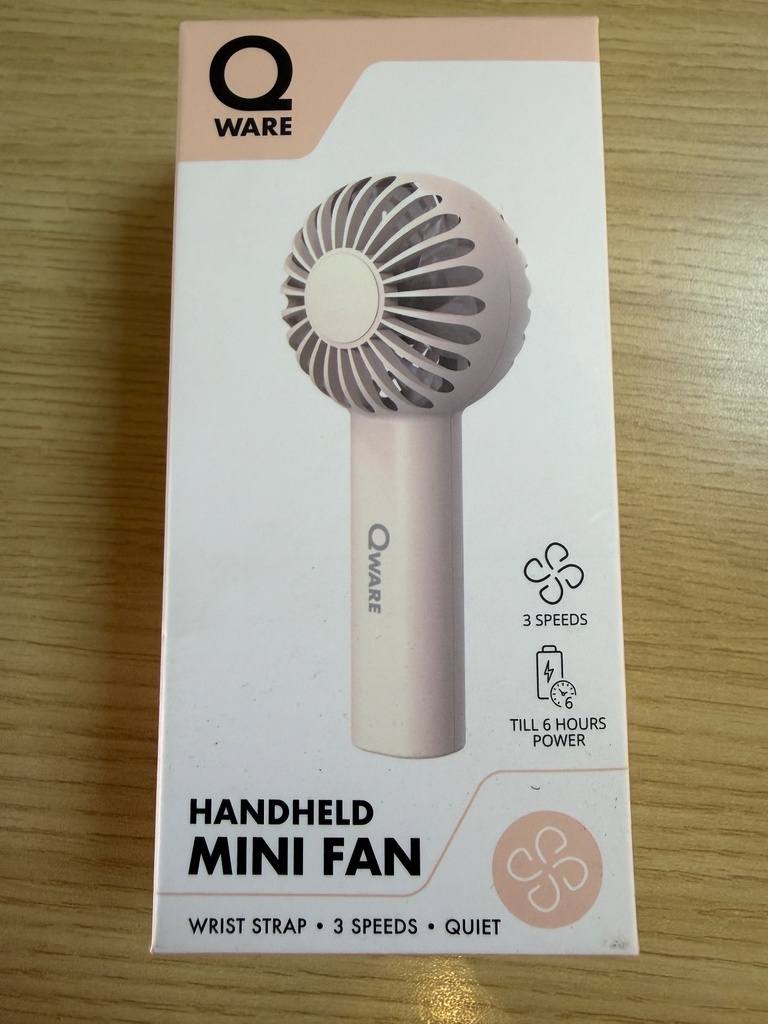 [QW SND-FH30PK] Mini Ventilateur Portable Qware - rose