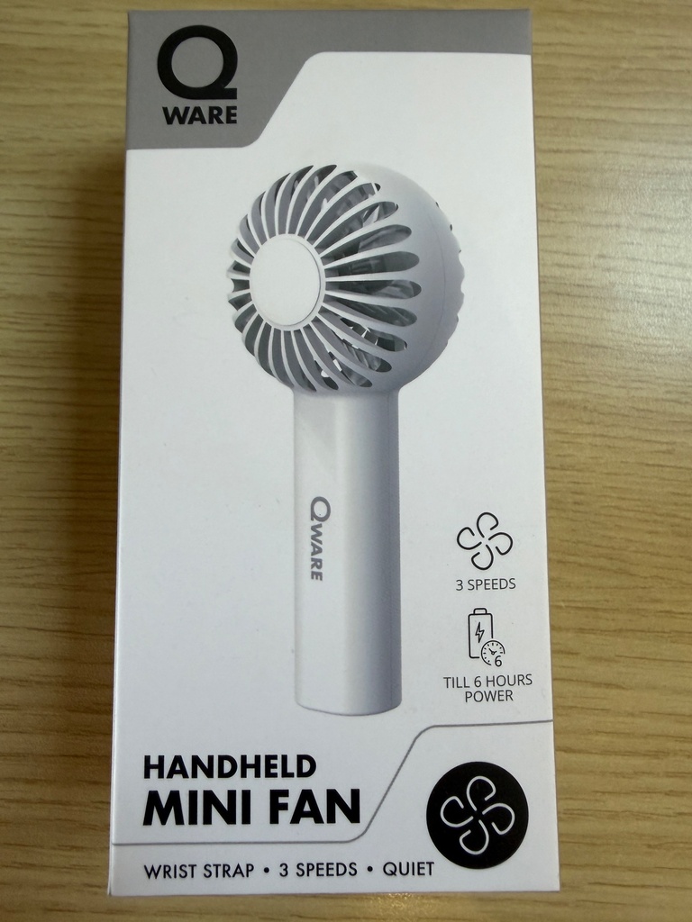 [QW SND-FH30WH] Mini Ventilateur Portable Qware - Blanc