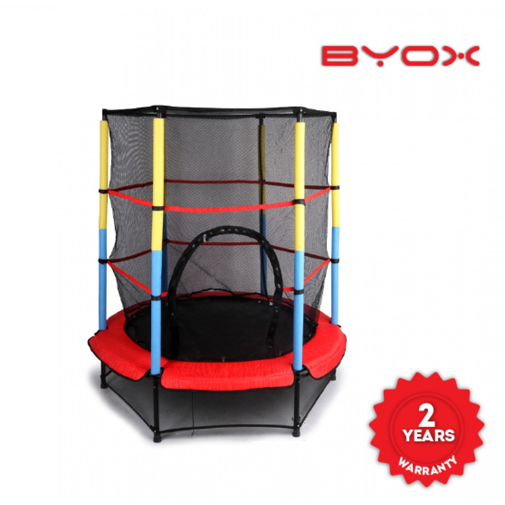 [3800146226817] Mini Trampoline 140cm pour Enfants (3-6 ans) avec Filet de Sécurité Intégral