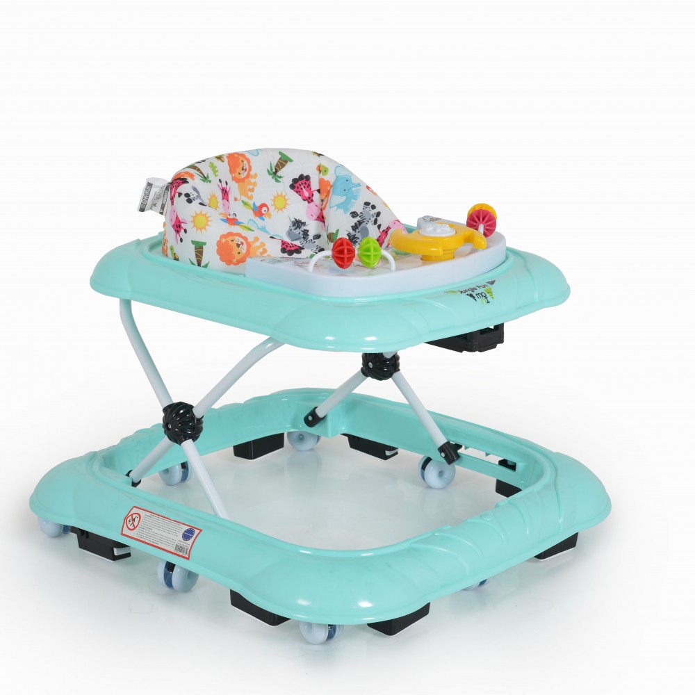 Marche bébé jungle bleu menthe